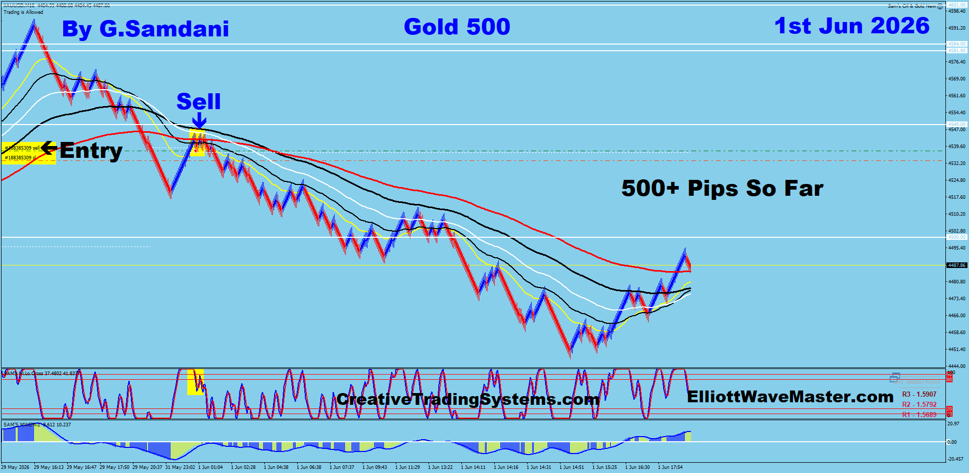Gold 500 Renko trade June 1 2026